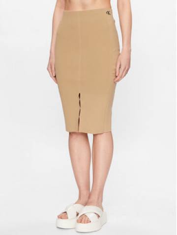 Calvin Klein Jeans Спідниця-олівець J20J221437 Бежевий Slim Fit Calvin Klein Jeans Спідниця-олівець J20J221437 Бежевий Slim Fit