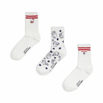 Cropp - 3 пачка шкарпеток Hello Kitty - білий Cropp - 3 пачка шкарпеток Hello Kitty - білий