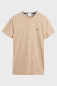 Мужская бежевая футболка CONTRAST LOGO Бежевый XXL Gant 2013032