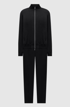 Черный спортивный костюм с пластиной логотипа