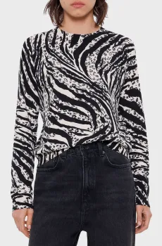 Женский джемпер с узором Черный M Bimba Y Lola 242BR7205.10220