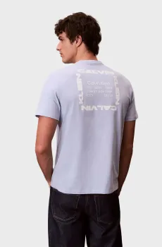 Мужская голубая футболка BOX GRAPHIC Голубой S Calvin Klein Jeans LV14RE830G