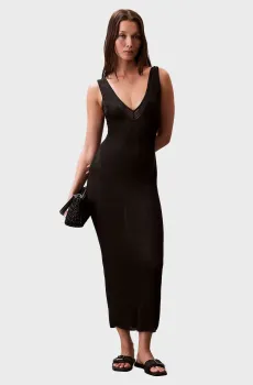 Женское черное платье Bright Черный XXS Calvin Klein Jeans LV047C304G