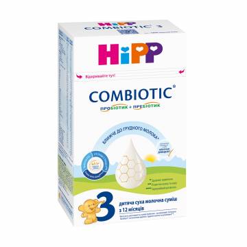 Детская сухая молочная смесь HiPP Combiotiс 3 для дальнейшего кормления, от 12 месяцев, 500 г Детская сухая молочная смесь HiPP Combiotiс 3 для дальнейшего кормления, от 12 месяцев, 500 г