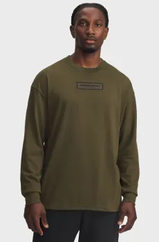 Мужской оливковый лонгслив UA Pjt Rck LS Q4 ST Зеленый S Under Armour 6005014-308