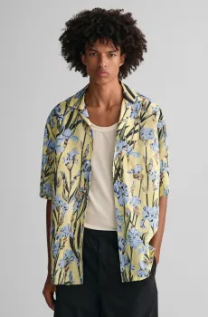 Мужская желтая рубашка с узором REL IRIS Желтый L Gant 3230069