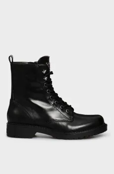 Женские черные кожаные ботинки Черный 39 Guess FL7TS2LEA10
