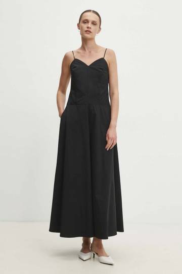 Платье Answear Lab цвет чёрный maxi расклешённая Платье Answear Lab цвет чёрный maxi расклешённая
