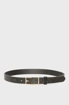 Женский черный кожаный ремень SQUARE BUCKLE Черный 75 Calvin Klein LV04F7049G