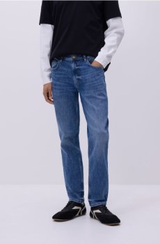 Reserved - Джинси slim із вареним ефектом - синій - 420BB-50J