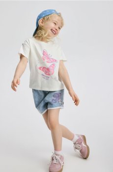 Reserved - Джинсові шорти з обробкою - синій - 887HN-50J