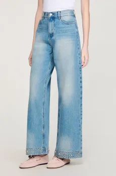 Женские голубые джинсы Голубой 38 Sandro SFPJE00783_Blue Jean