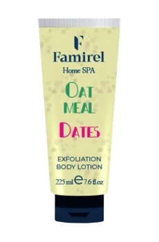Уценка! Отшелушивающий пилинг-лосьон для тела Famirel Home Spa Exfoliant Body Lotion, Oatmeal & Dates, 225 мл