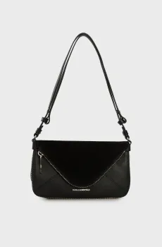 Женская черная кожаная сумка hardware Черный ONESIZE Karl Lagerfeld A3W30083