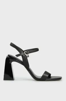 Женские черные кожаные босоножки ASTRA NOVA Черный 38 Karl Lagerfeld KL33124