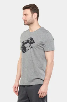 Мужская серая футболка TEE SOCCER CLUB MEL Серый M Lotto 219493/P73