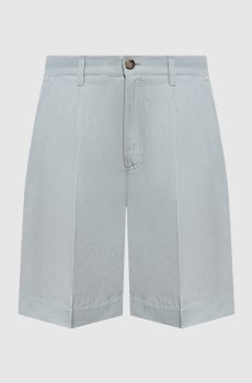 Зеленые бермуды с льном