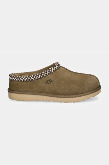 Детские замшевые тапочки UGG K TASMAN II цвет чёрный Детские замшевые тапочки UGG K TASMAN II цвет чёрный