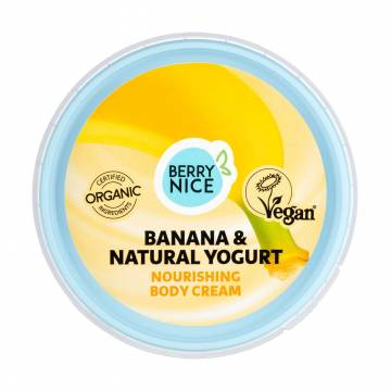Питательный крем для тела BERRY NICE Nourishing Body Cream Banana & Natural Yogurt, 250 мл Питательный крем для тела BERRY NICE Nourishing Body Cream Banana & Natural Yogurt, 250 мл