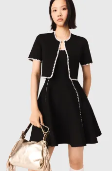 Женский черный жакет Черный 34 MAJE MFPCA00685_Black