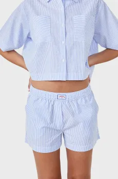 Женские голубые шорты в полоску SEANY Голубой L Etam 6553461