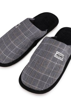 Мужские комнатные тапочки 2Step закрытые, черные, размер 41-42 (WMSL2025-6-Blk)