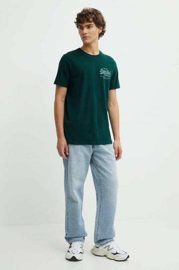 Футболка Superdry мужская цвет зелёный с принтом M1011979A-9VK Футболка Superdry мужская цвет зелёный с принтом M1011979A-9VK