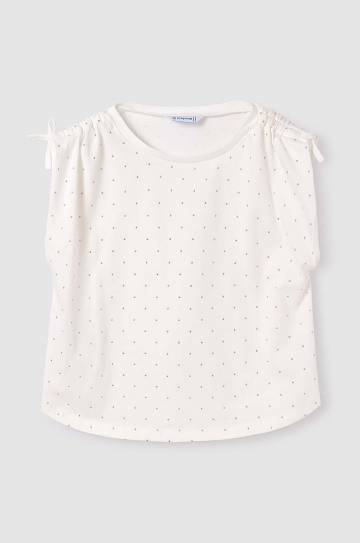 Детский хлопковый топ Mayoral цвет бежевый