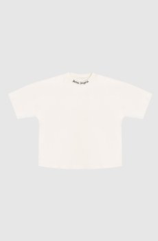 Детская футболка айвори с принтом логотипа