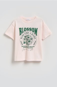 Reserved - Свободная футболка с принтом - бежевий - 984HT-08X