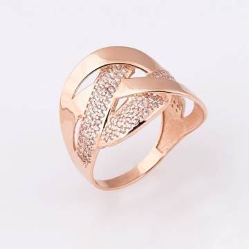 Золотое кольцо с фианитами к04185 Золотое кольцо с фианитами к04185
