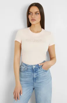 Женская розовая футболка Розовый XS Guess W4GI14.J1314;G6K8