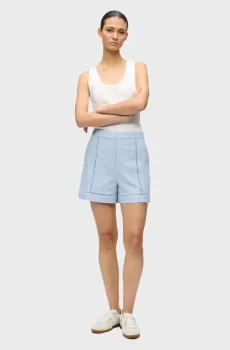 Женские голубые шорты EMBROIDERY Голубой 42 Karl Lagerfeld B2W10022