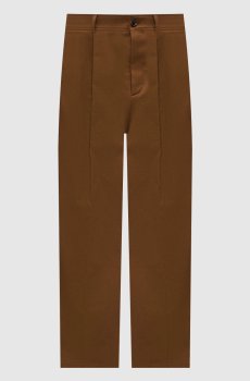 Коричневые брюки с эмблемой