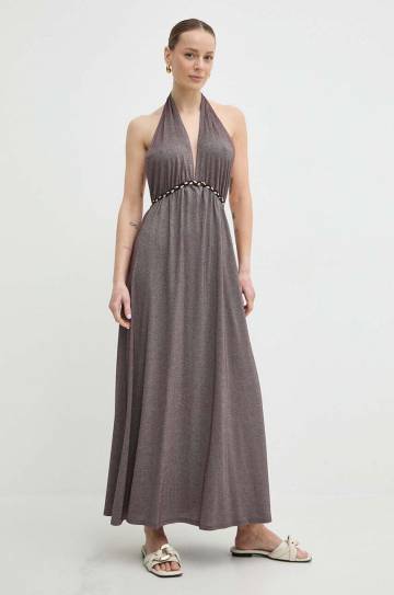 Платье Twinset цвет фиолетовый maxi расклешённая Платье Twinset цвет фиолетовый maxi расклешённая