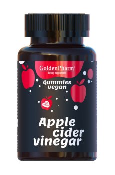 Яблочный уксус Golden Pharm Apple Cider Vinеgаr Веганский мармелад, 60 жевательных конфет