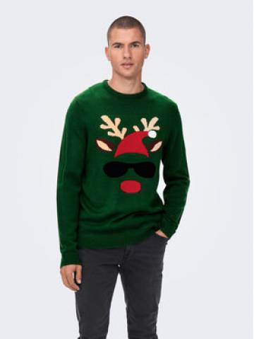 Only & Sons Светр 22023347 Зелений Regular Fit Only & Sons Светр 22023347 Зелений Regular Fit