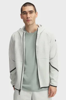 Мужское белое худи UA Unstoppable Flc Txtr FZ Белый L Under Armour 1386543-377