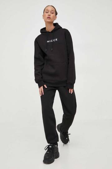 Кофта Nicce женская цвет чёрный с капюшоном с принтом Кофта Nicce женская цвет чёрный с капюшоном с принтом