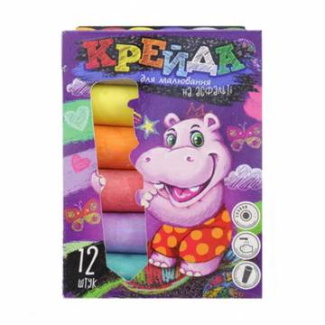 Мелки для рисования на асфальте Danko Toys большие, от 3 лет, 12 шт, 10.5*5*11 см (MEL-01-06U) Мелки для рисования на асфальте Danko Toys большие, от 3 лет, 12 шт, 10.5*5*11 см (MEL-01-06U)