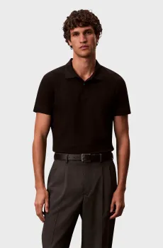 Мужское черное поло SLIM REFINED Черный S Calvin Klein LV04LC254G