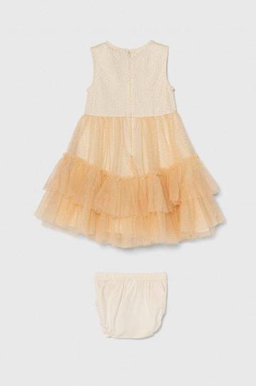 Детское платье Guess цвет бежевый mini расклешённая