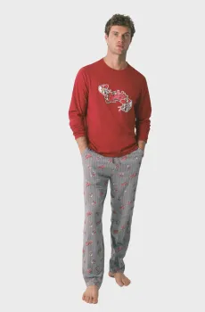 Мужская пижама (лонгслив, брюки) Buddies Разноцветный S womensecret 2762190