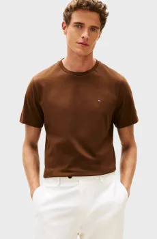 Мужская коричневая футболка ESS SEASONAL REG FIT Коричневый S Tommy Hilfiger MW0MW39995