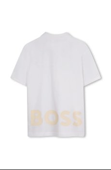 Детское хлопковое поло BOSS
