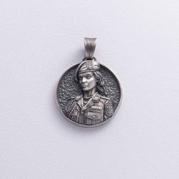 Серебряный кулон "Українська захисниця" 1319 Серебряный кулон "Українська захисниця" 1319