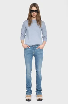 Женский голубой шерстяной джемпер Cici Голубой XS ZADIG&VOLTAIRE KWSW02815_CLOUD