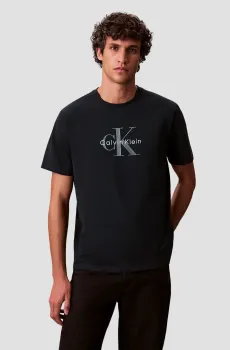 Мужская черная футболка SS HERO MONOGRAM TEE Черный XL Calvin Klein Jeans LV04RB862G