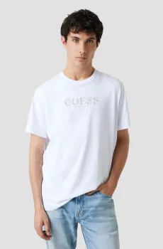 Мужская белая футболка Белый L Guess M5YI41.KBW41;G011