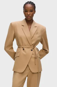 Женский бежевый жакет tie waist Бежевый 48 Karl Lagerfeld B3W14033